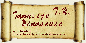 Tanasije Minašević vizit kartica